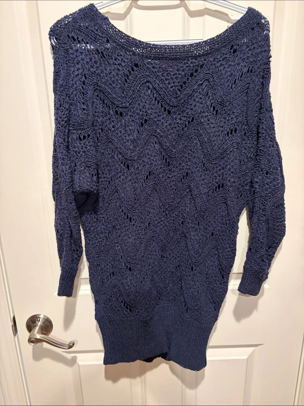 Lilly Pulitzer Navy Open-Knit Off-the-Shoulder Sweater